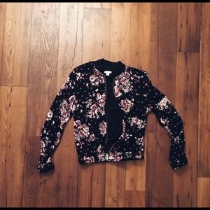 Black floral jacket